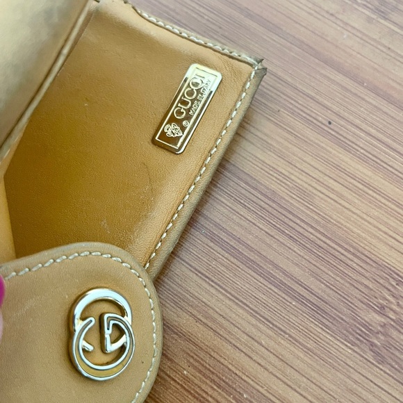 Vtg 80’s Gucci GG Monogram Long Wallet Bifold Gold Accents Iconic - Picture 2 of 16